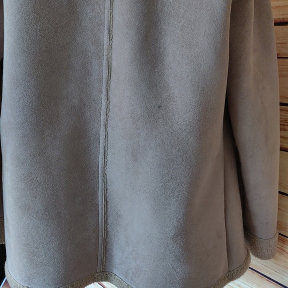 Vintage Laura Ashley Faux Shearling/Suede Coat - Picture 4 of 8